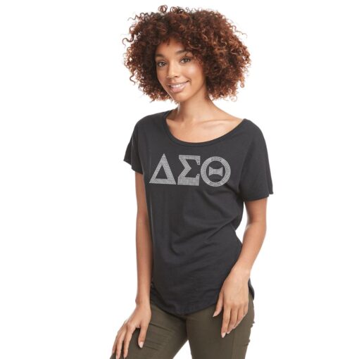 Dolman Pearl Greek Letter Top - Delta