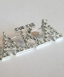 Silver Letter Sparkle Lapel Pin
