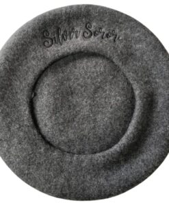 Silver Soror Beret- Dark Gray